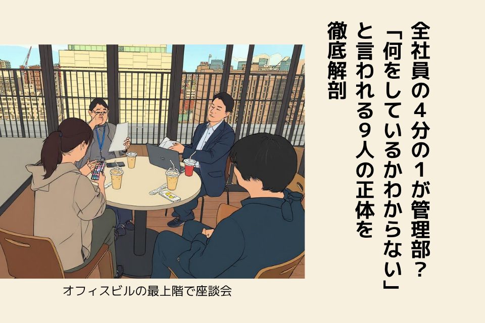 全社員の4分の１が管理部？　 「何をしているかわからない」と言われる９人の正体を徹底解剖